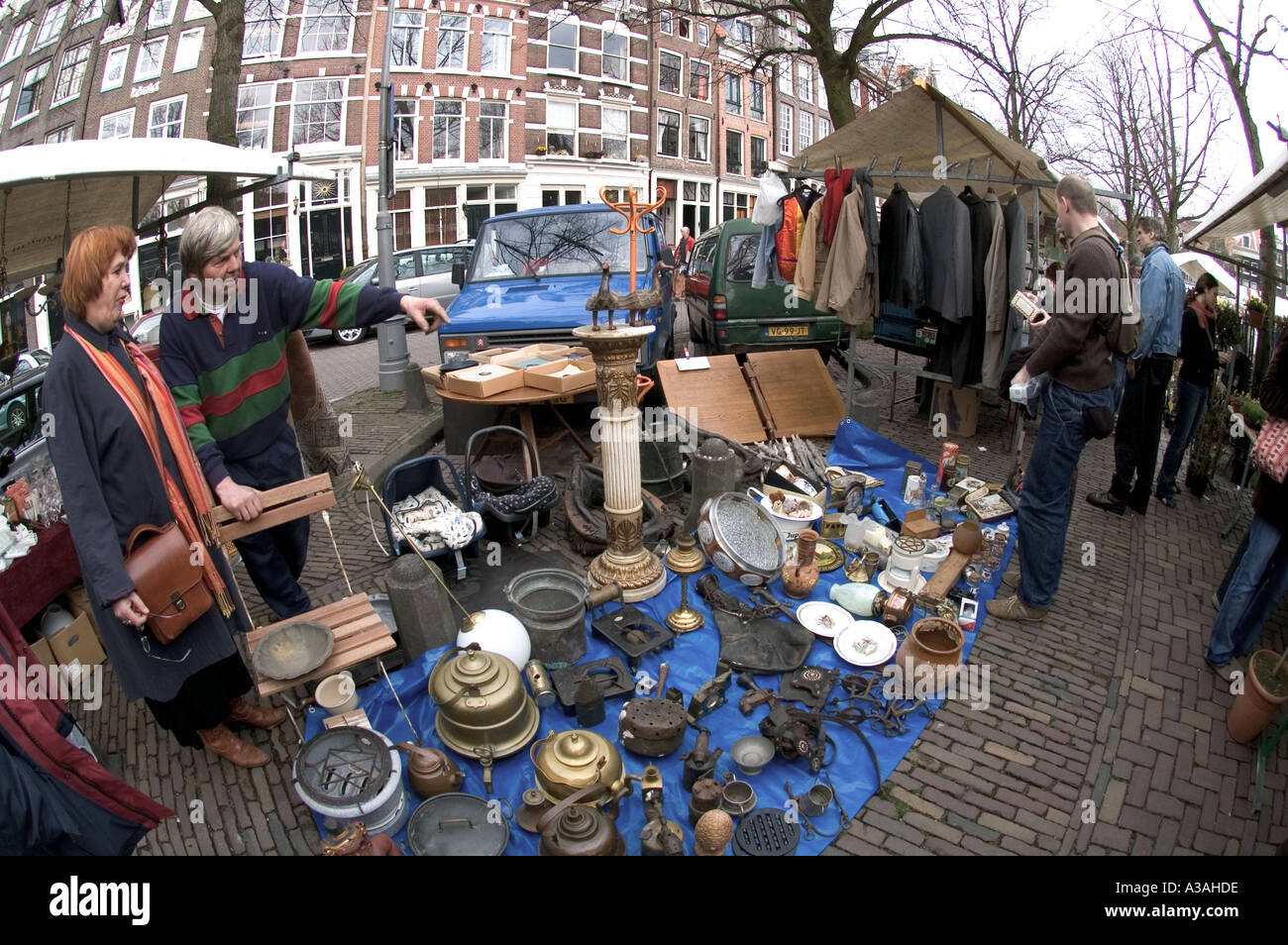 Outdoor market in Amsterdam Stock Photo Alamy