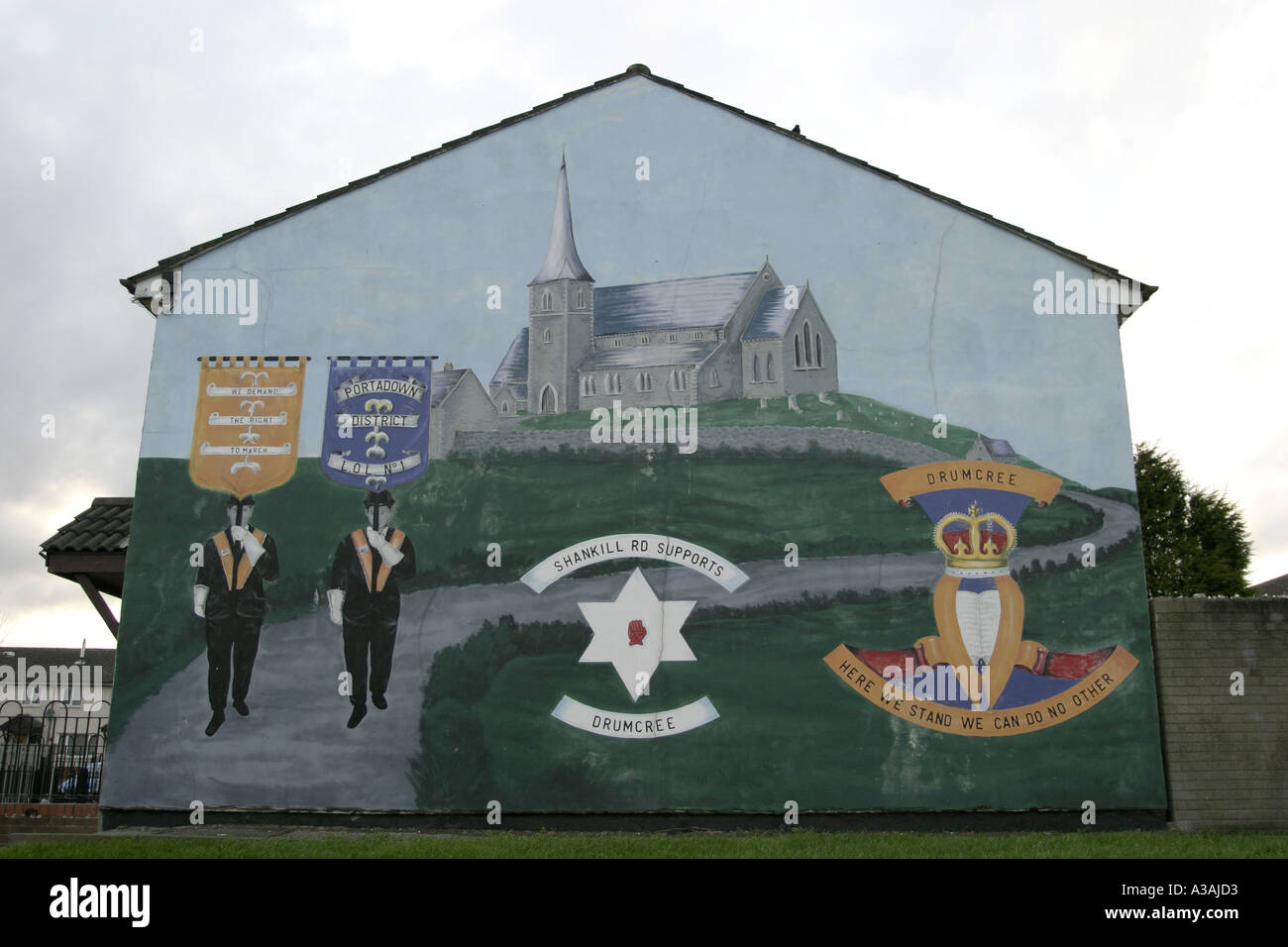 loyalist orange man drumcree wall mural shankill road belfast northern ...