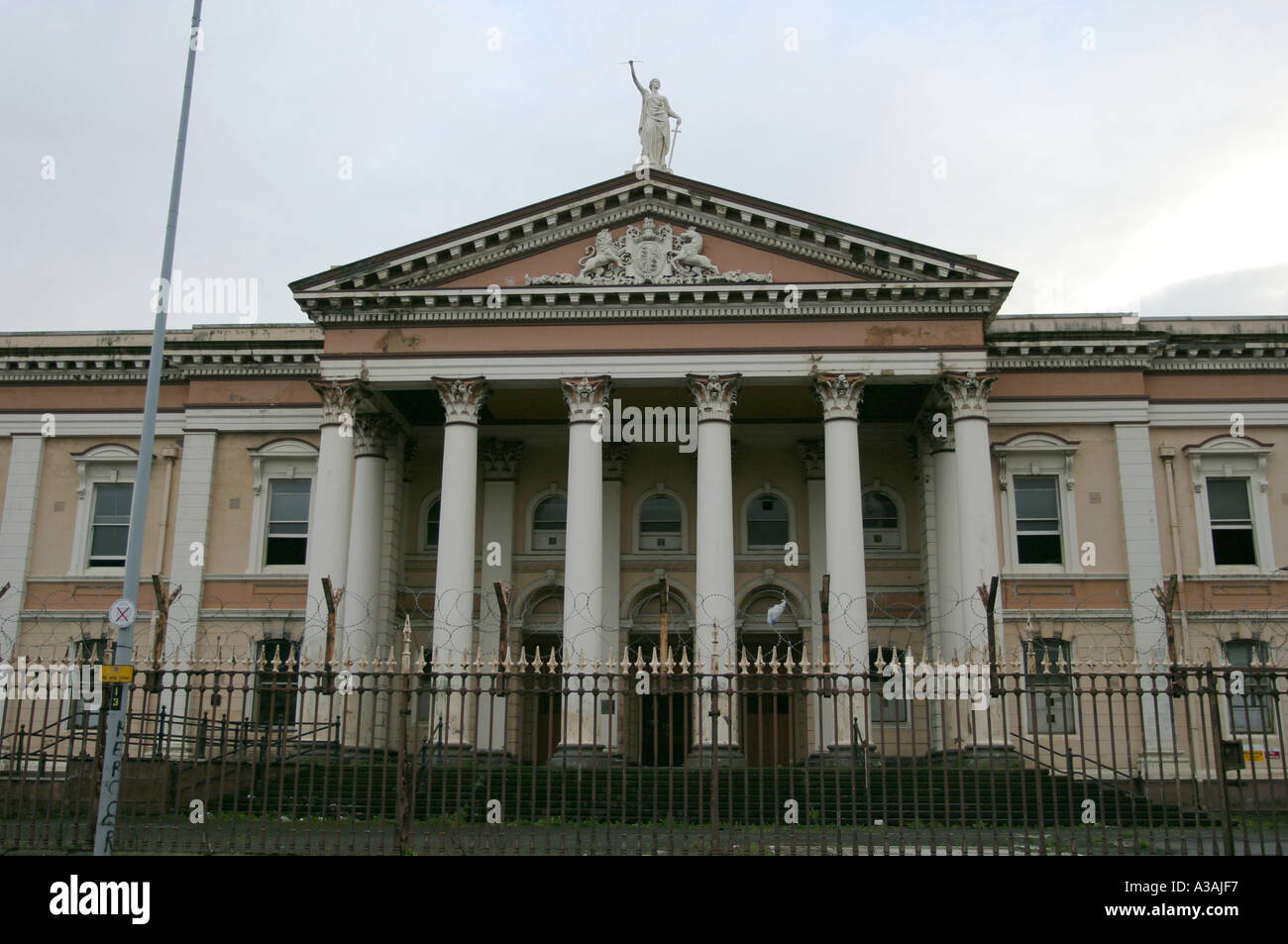 site of former crumlin road courthouse north belfast northern ireland Stock Photo