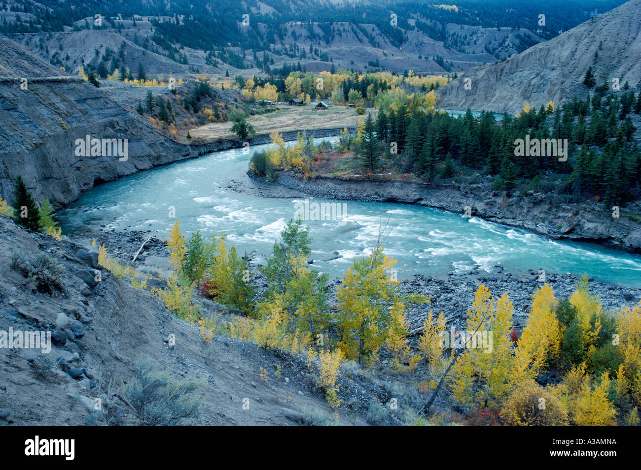 Chilcotin River flowing through Farwell Canyon, Cariboo Chilcotin Region, BC, British Columbia