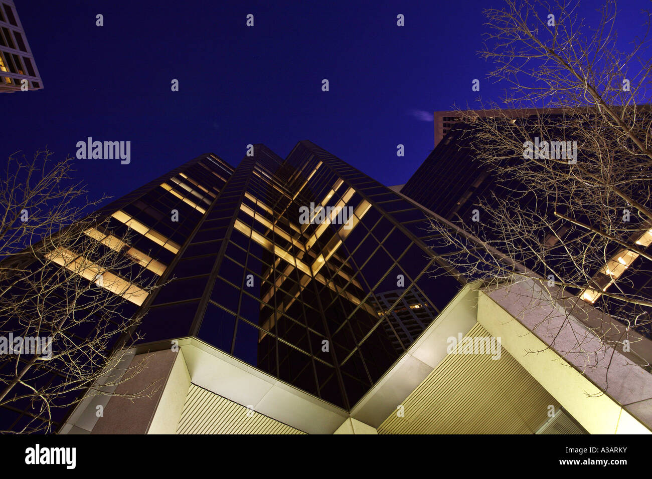 Downtown Calgary at night Stock Photo - Alamy