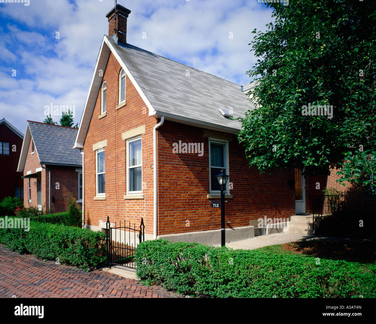 Sturdy homes located in the Germantown area of Columbus in Ohio Stock Photo