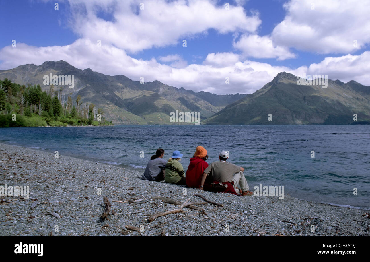 Lake Wakatipu near Queenstown Otago South Island New Zealand Stock ...
