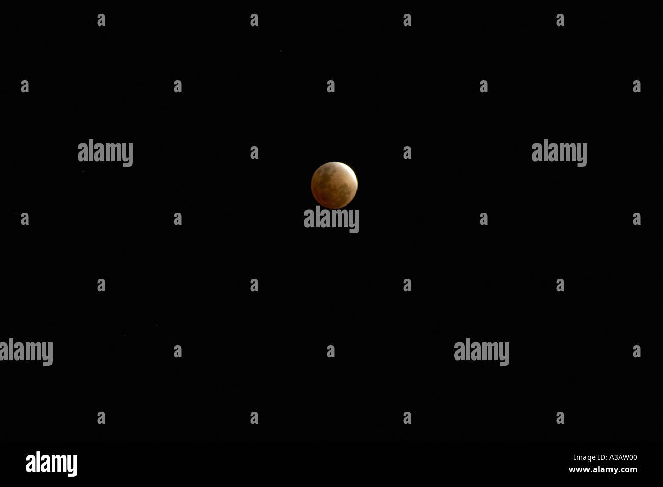 The beginning stages of a lunar eclipse Stock Photo