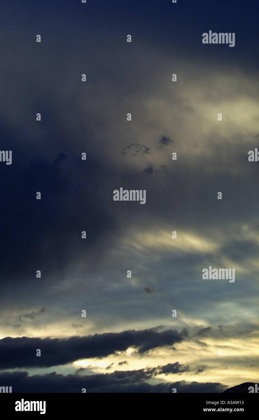 Fierce cloudy sky indicating an approaching storm Stock Photo