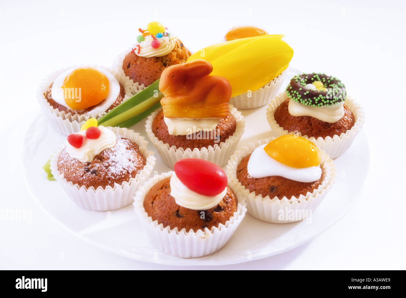 Easter Muffins Stock Photo