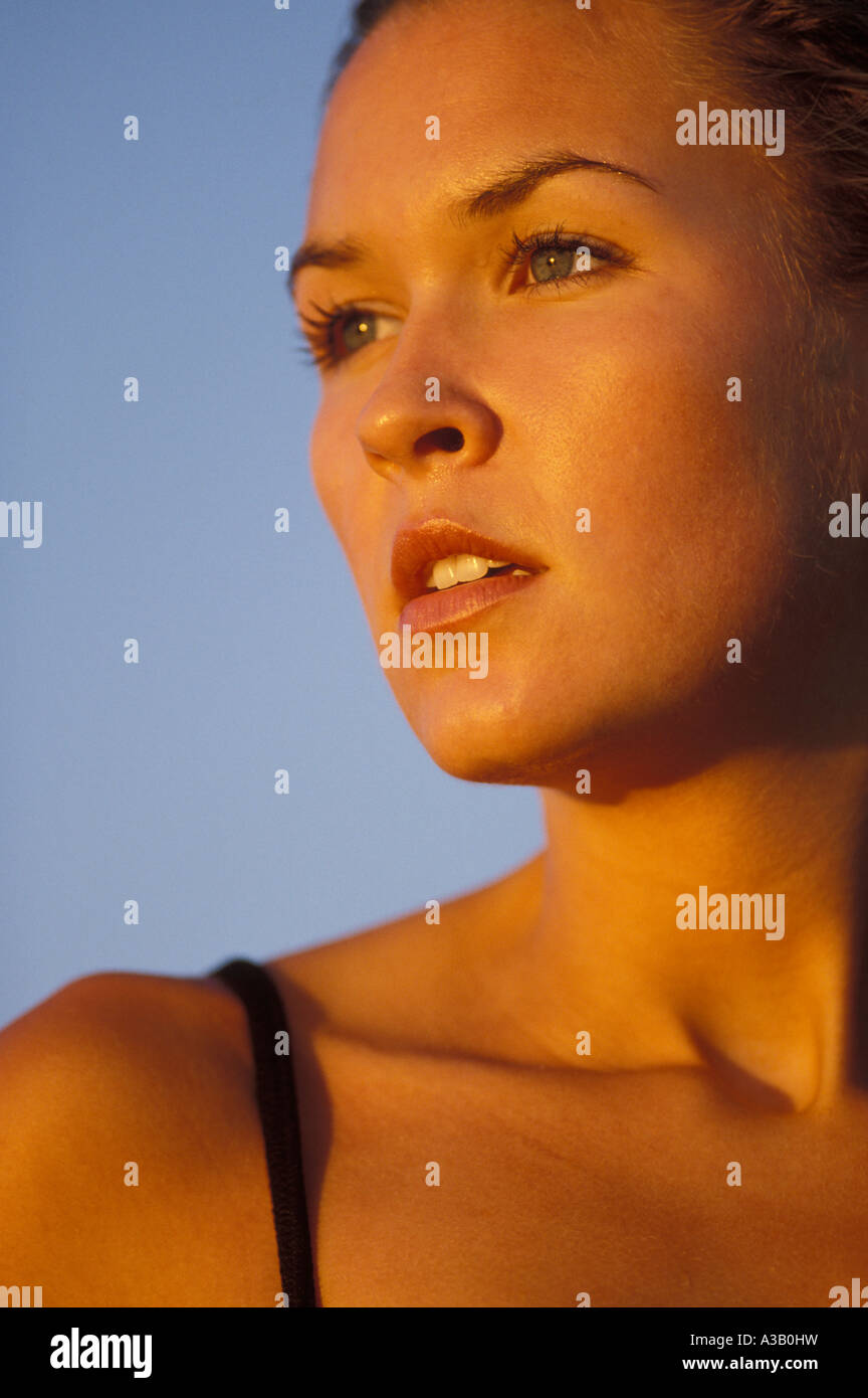 Athletic woman portrait Stock Photo Alamy