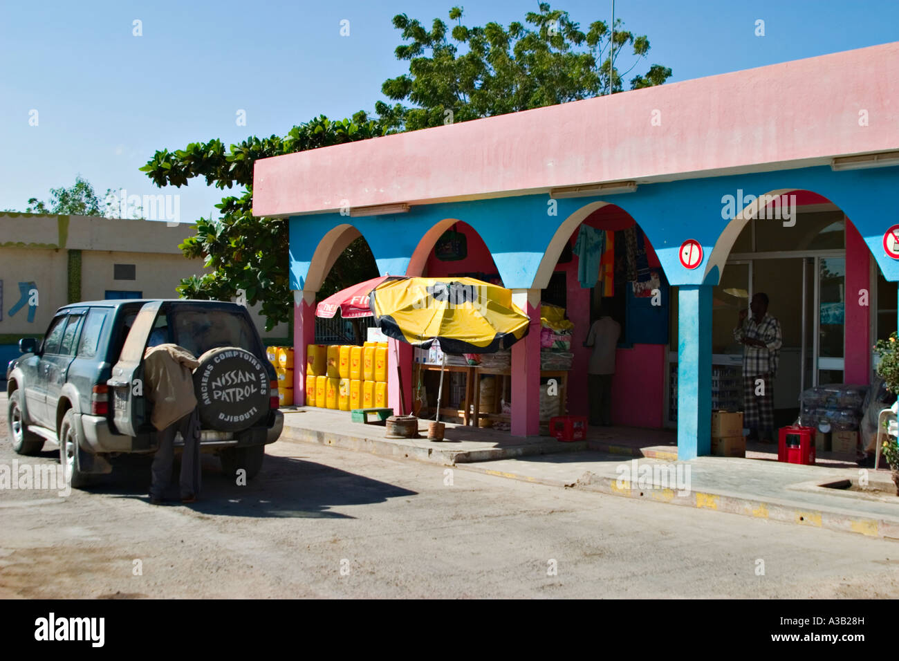 Gas station in Dikhil region, Djibouti, Africa Stock Photo