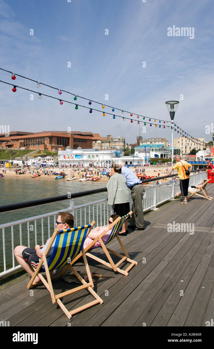 ENGLAND Dorset Bournemouth West Beach Conference Centre beyond people
