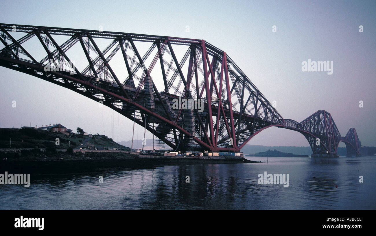 Brunel's Forth railway Bridge Scotland Uk Stock Photo