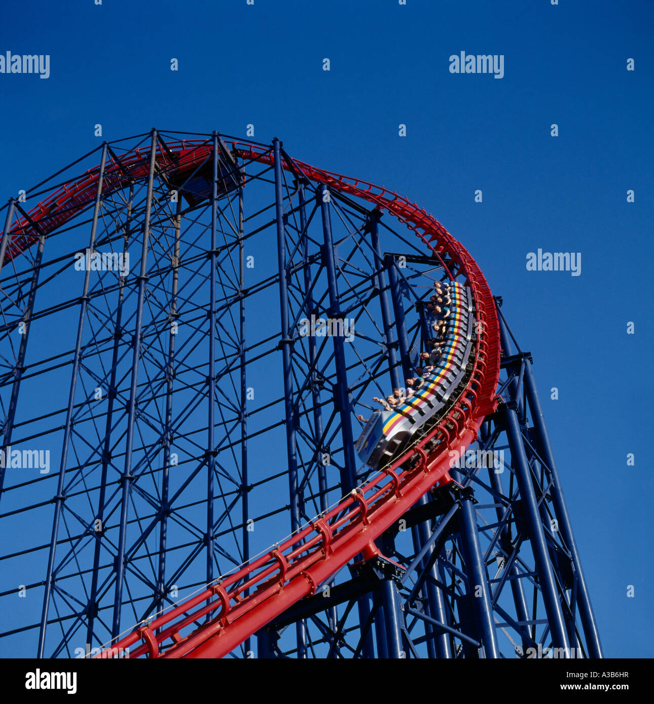 ENGLAND Lancashire Blackpool The Big One Rollercoaster Ride with