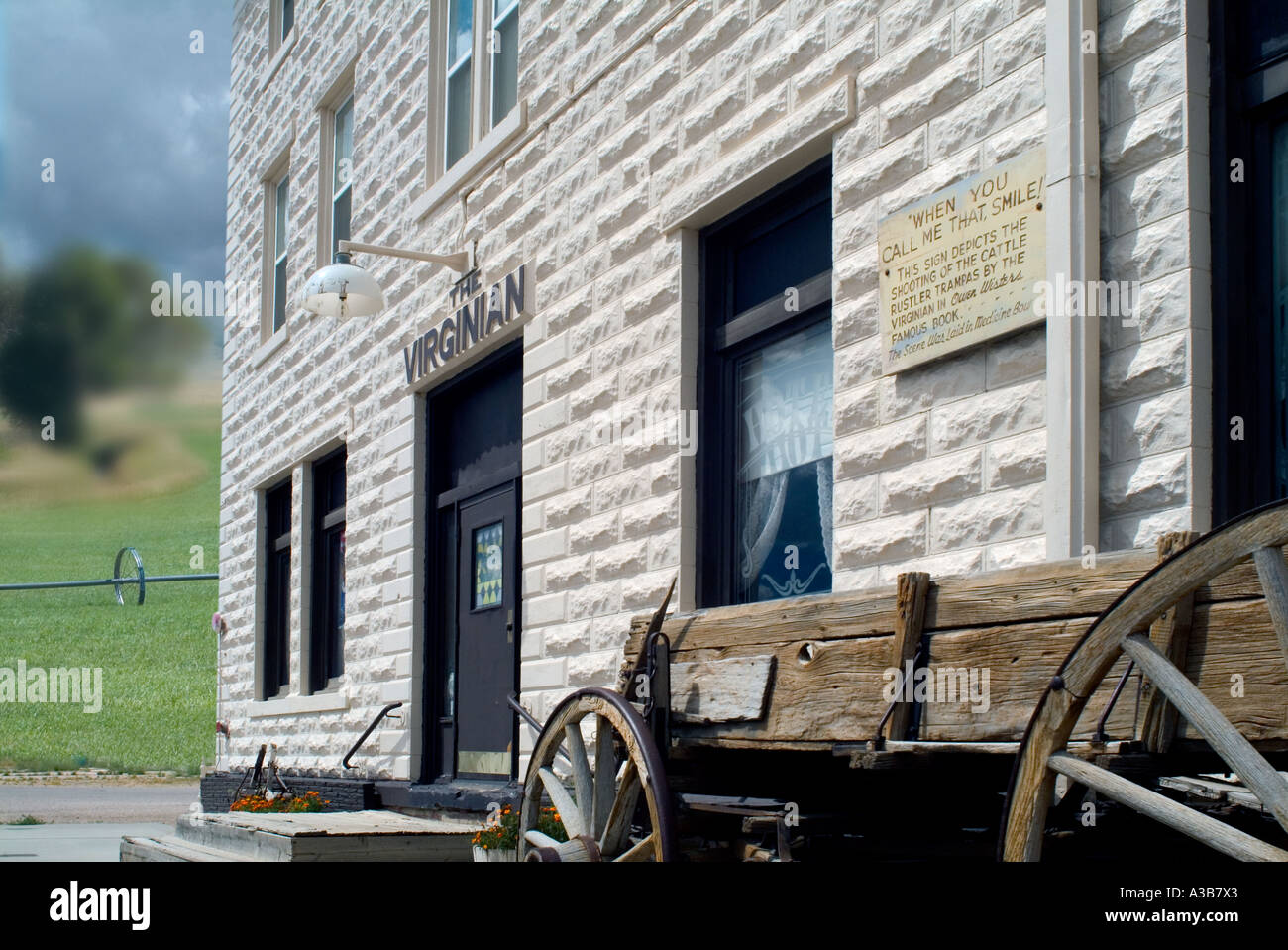 The Virginian Hotel and Bar in Medicine Bow Wyoming USA Stock Photo Alamy