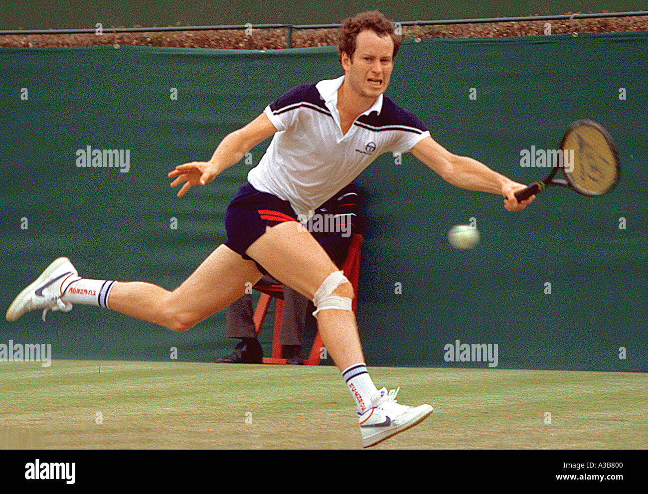 John McEnroe USA competing at Queens London  Stock Photo