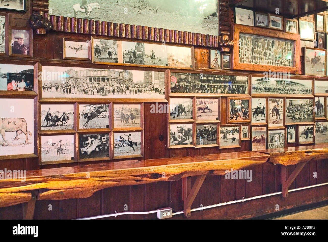 Interior wall of The Mint Bar Sheridan Wyoming Stock Photo Alamy