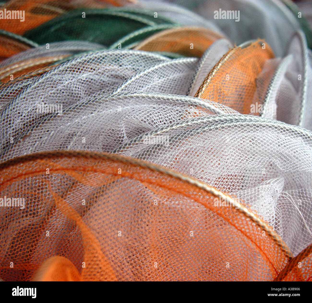 Colourful, childrens' fishing nets for a fun trip down to the stream or