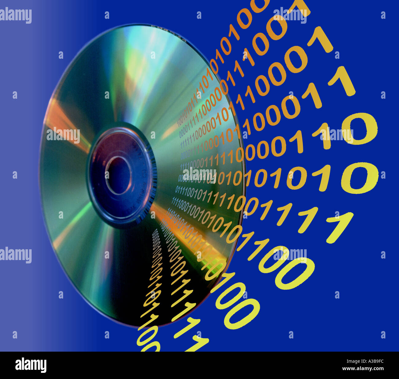 Computer Image CD ROM or DVD Stock Photo