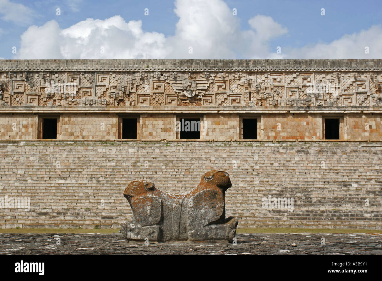 The Governor's Palace Uxmal Mayan Ruins Yucatan Mexico Stock Photo