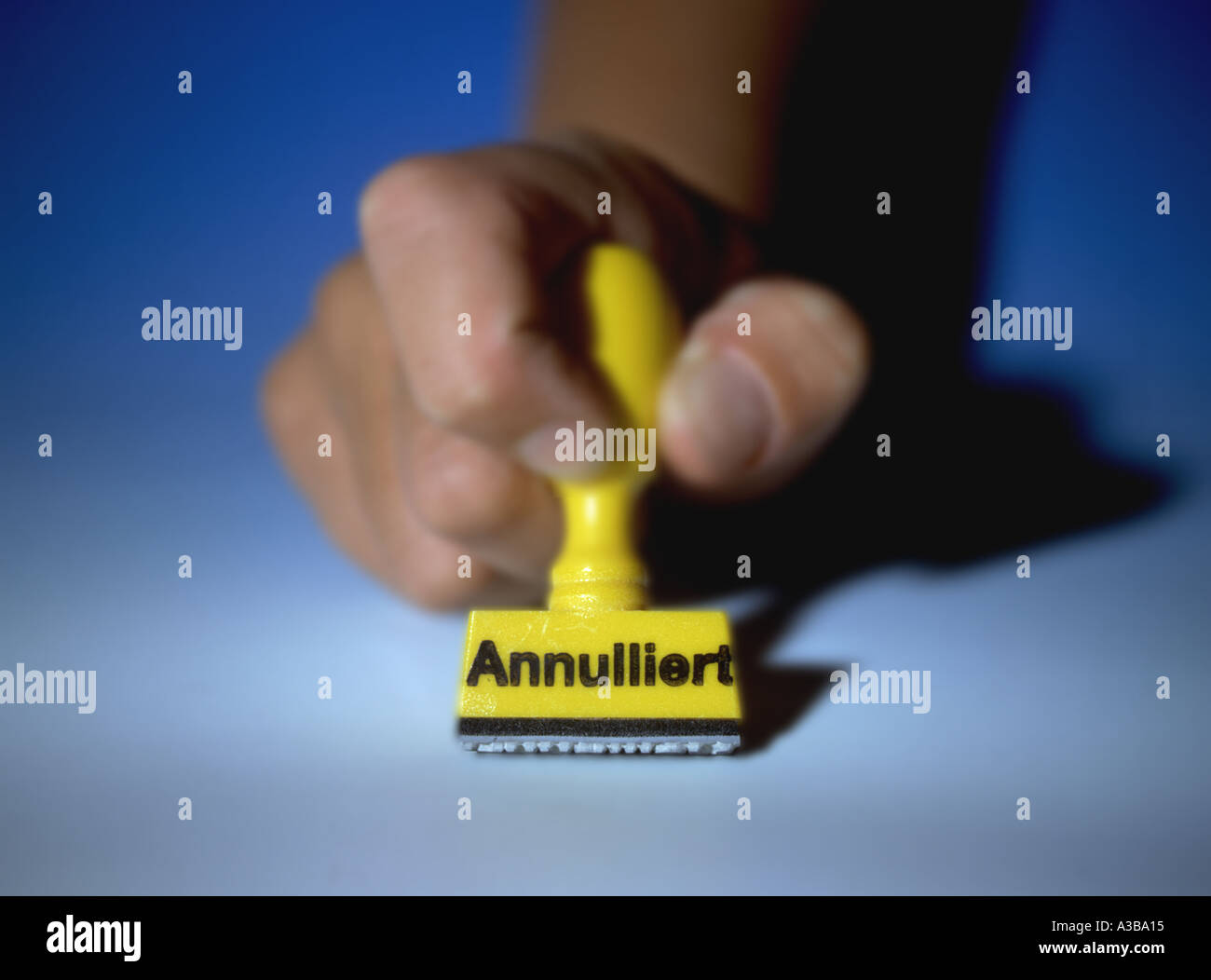 Rubber Stamp marked Annuliert Stock Photo