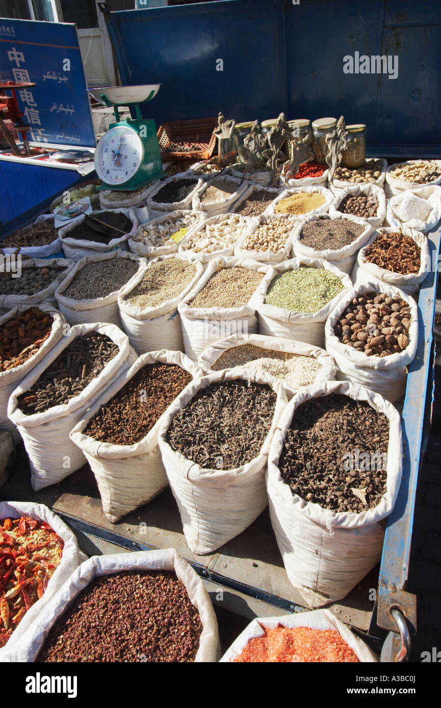 Spices For Sale At Market Stock Photo Alamy