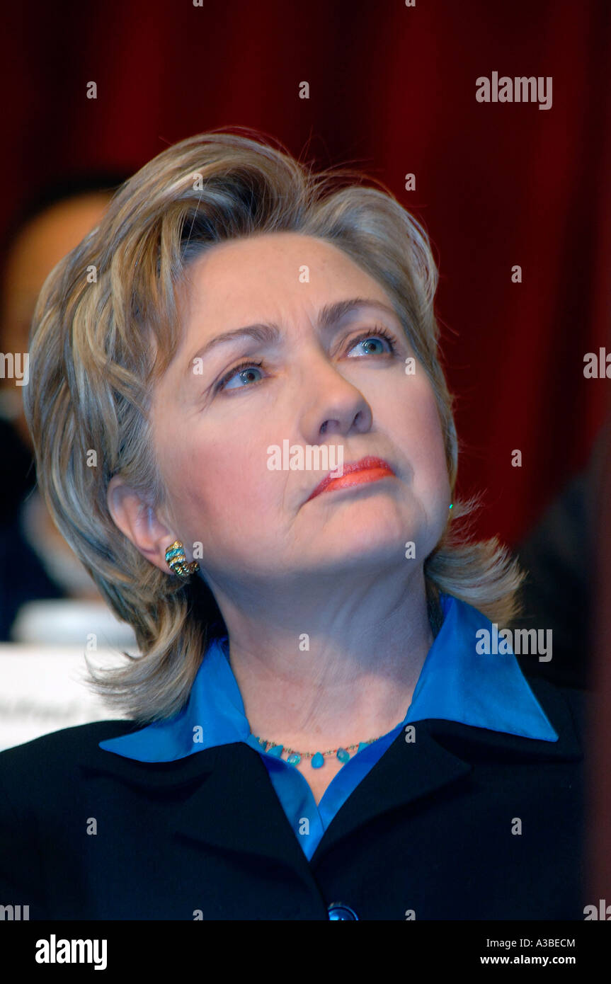 NY Senator and Democratic Presidential Candidate Hillary Rodham Clinton Stock Photo