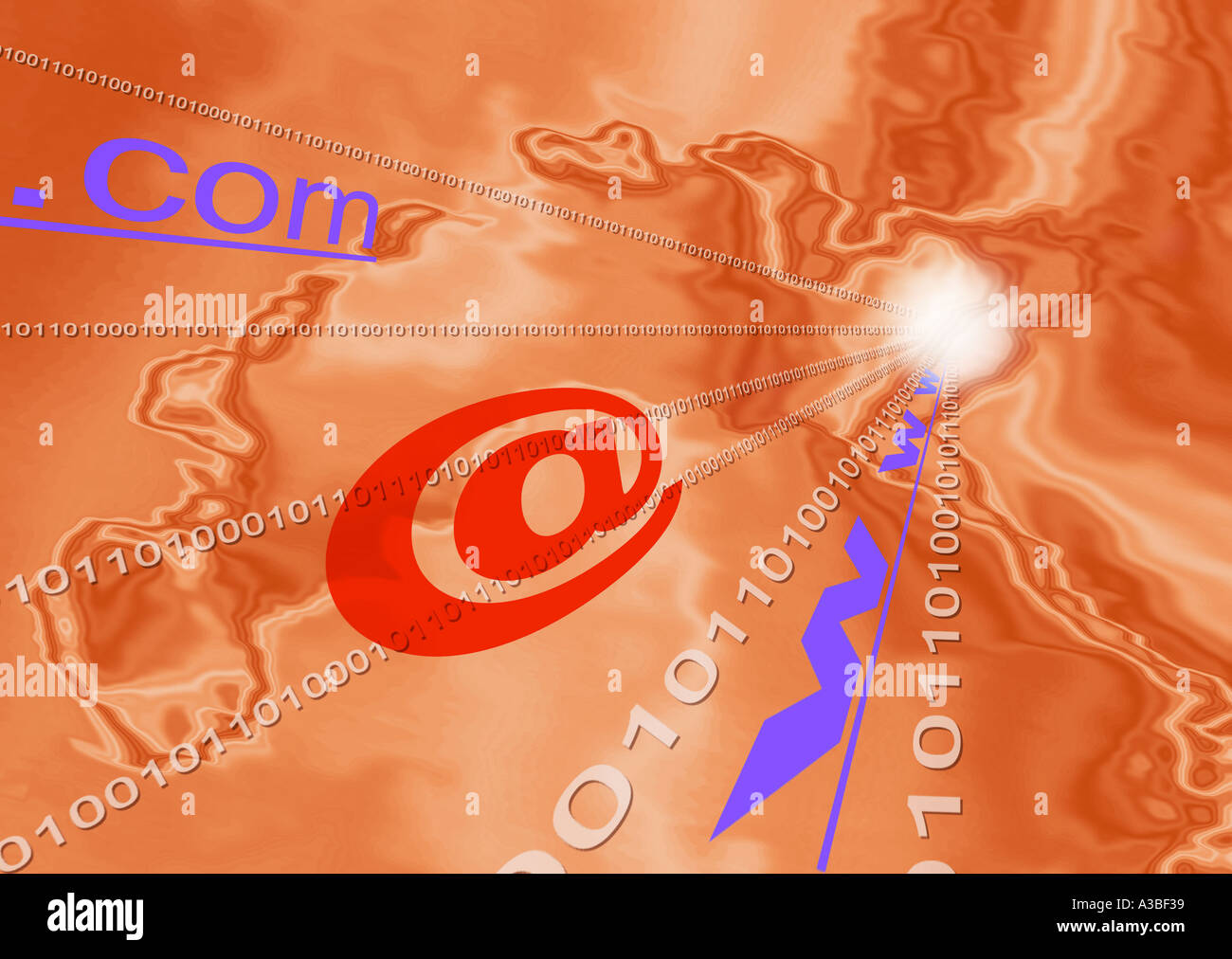 Abstract High tech world binary world Stock Photo