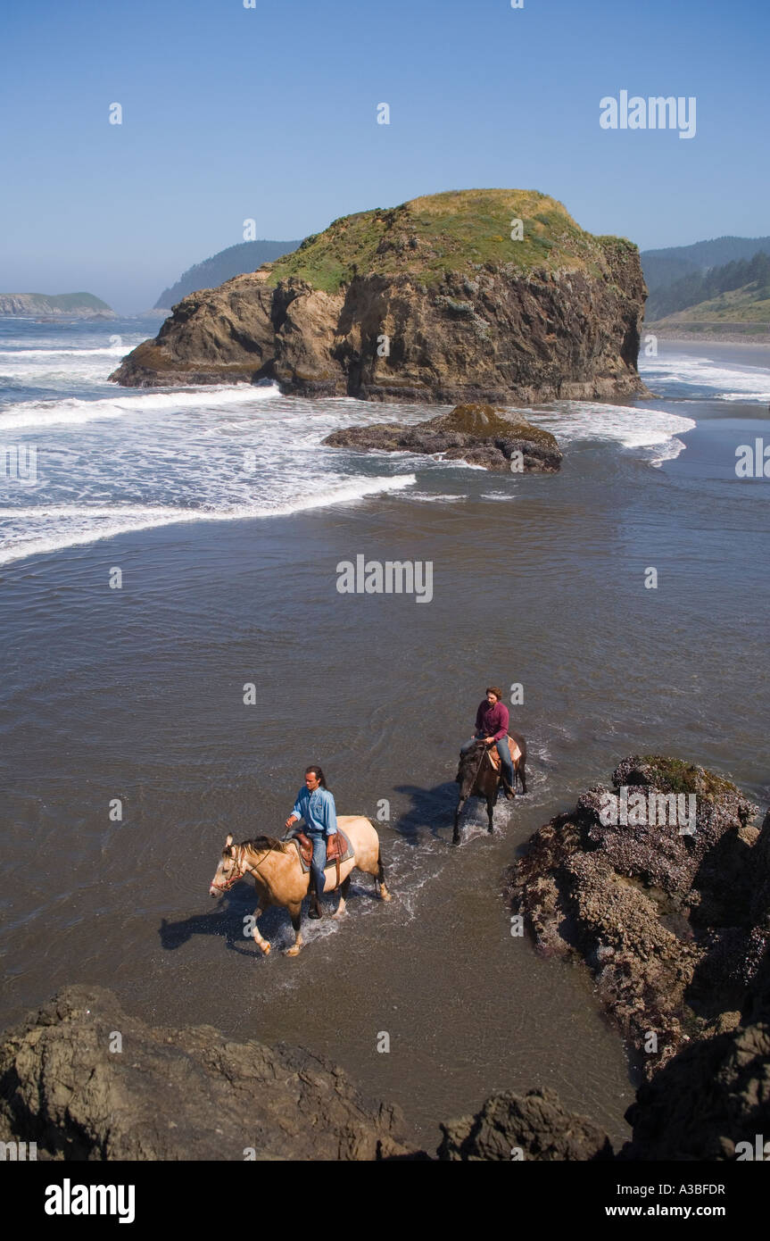 Horseback riding on beach at Myers Creek area of Pistol River State