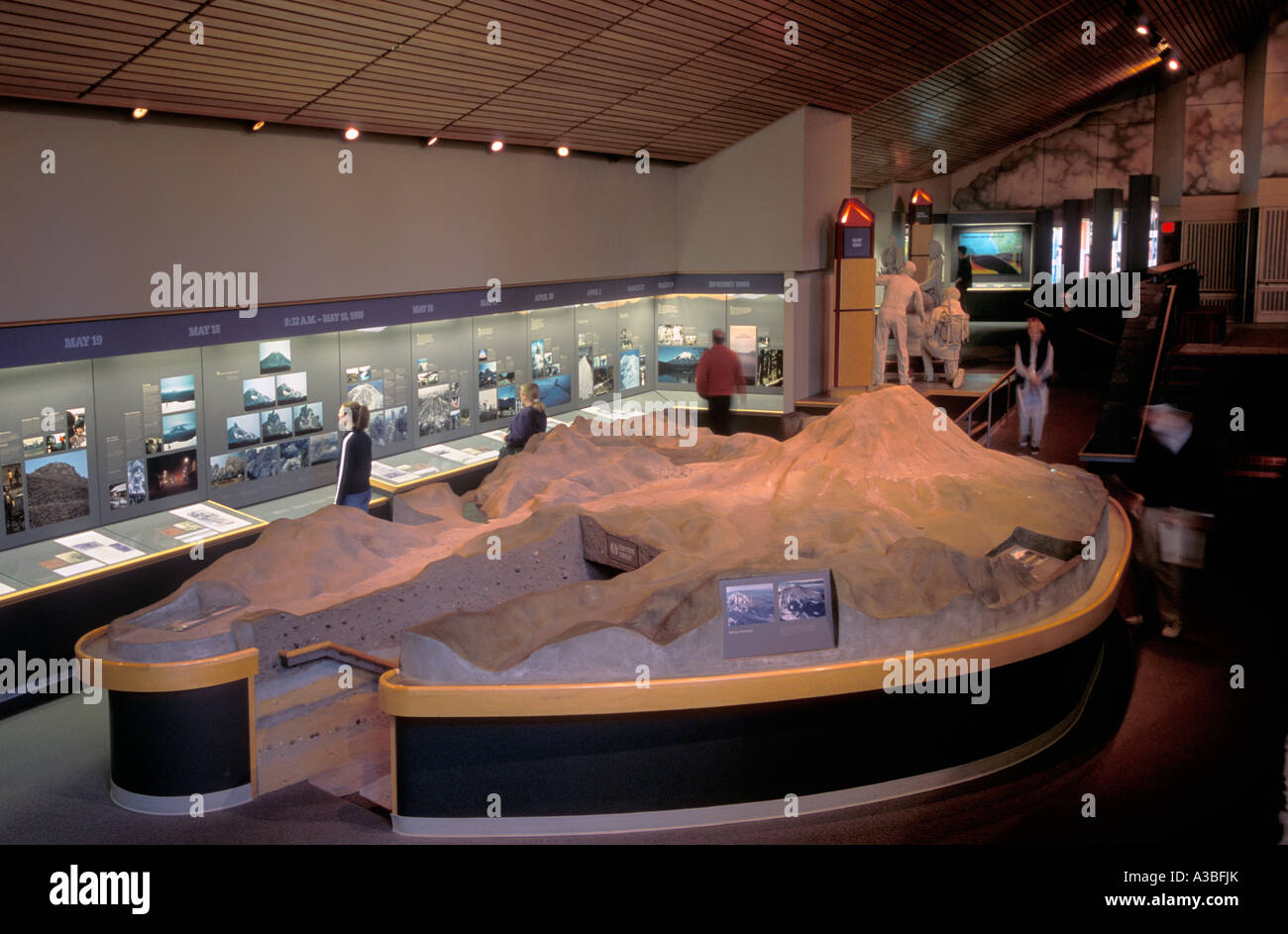 Mount Saint Helens Visitor Center exhibits in main hall Silver Lake  Washington Stock Photo - Alamy