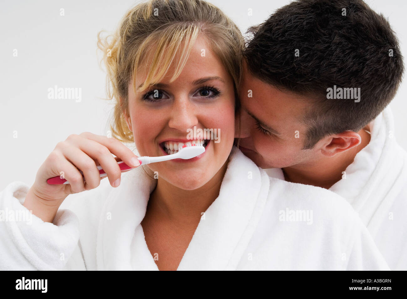 Man woman kissing toothpaste hi-res stock photography and images - Alamy