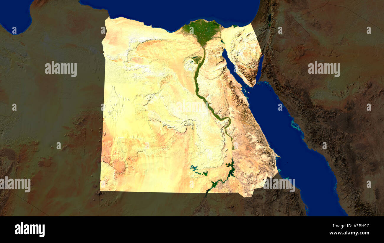 Satellite image egypt hi-res stock photography and images