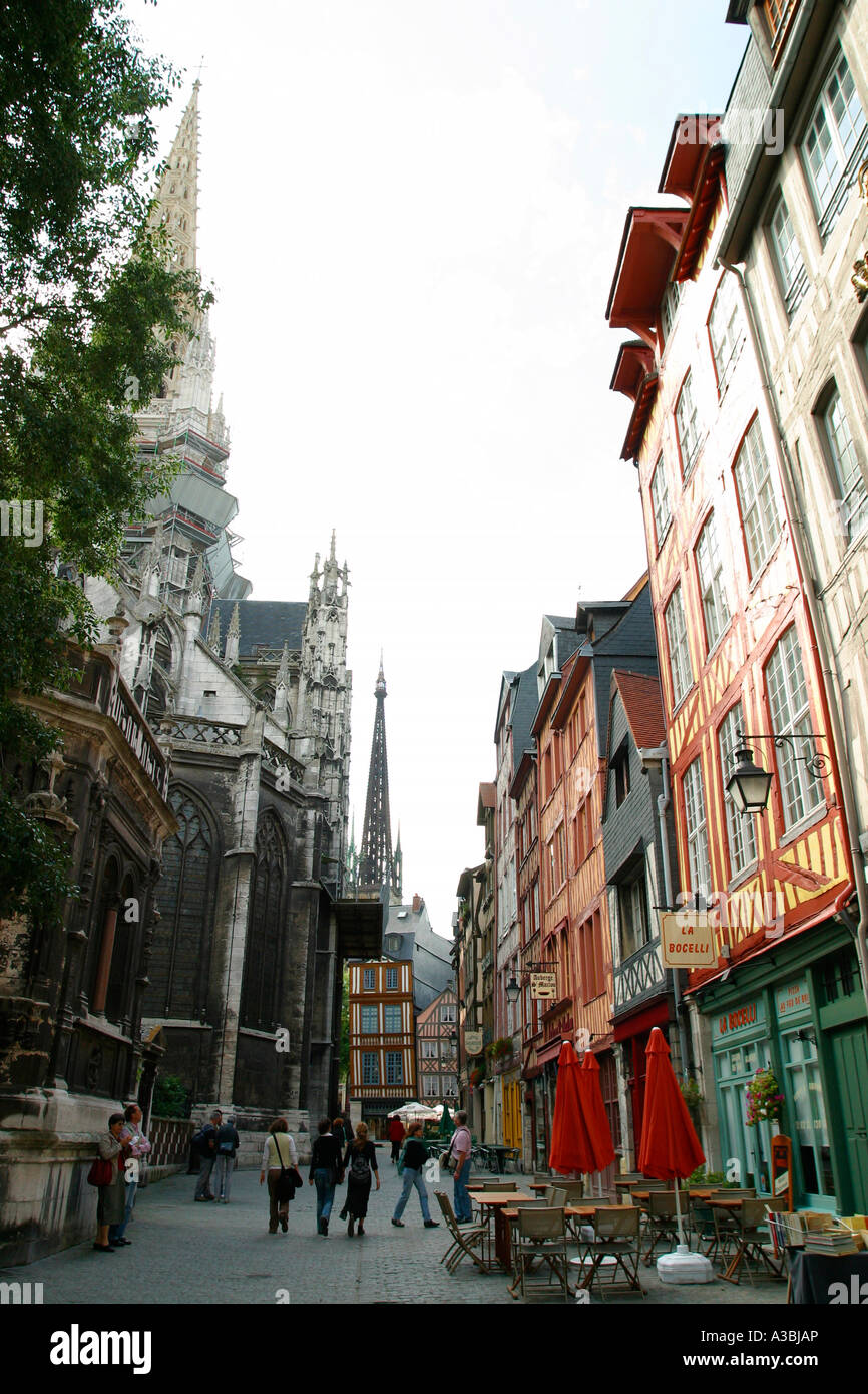 Medieval Town of Rouen France Stock Photo - Alamy