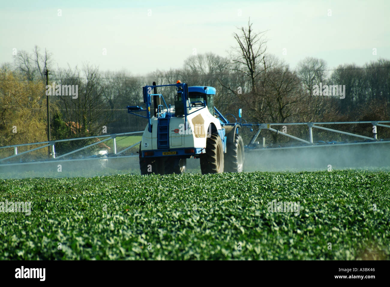 Crop spaying equipment in use Stock Photo Alamy