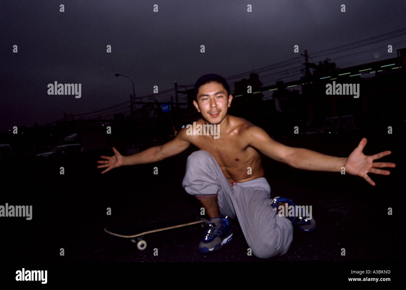 Teenage skater in Japan Stock Photo Alamy