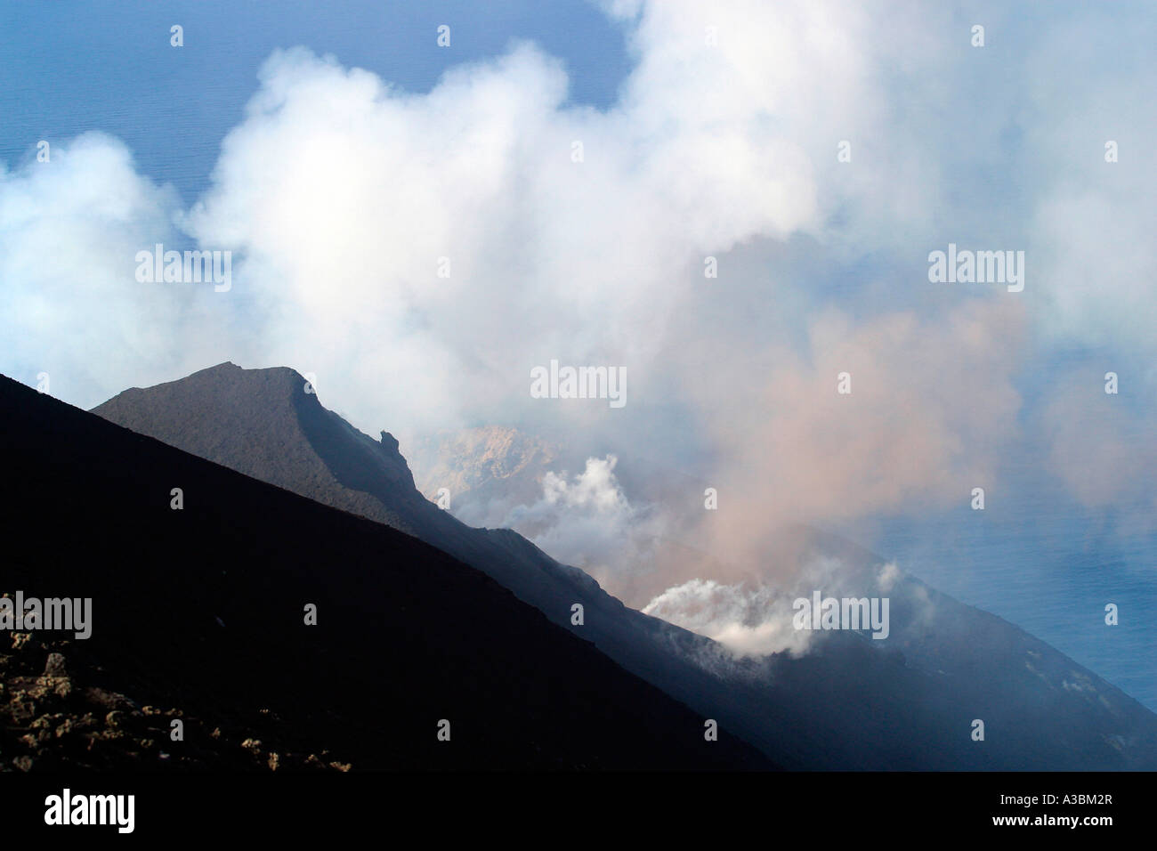 Stromboli volcano Stock Photo