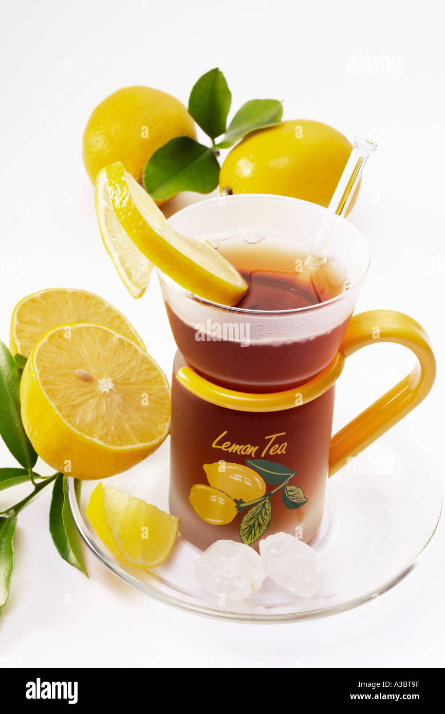 Fresh lemon tea Stock Photo - Alamy
