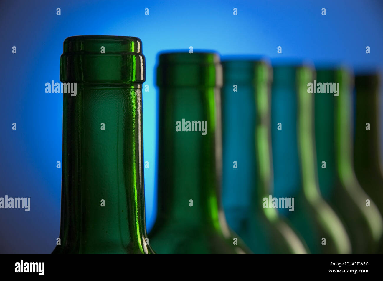 Reusable wine bottles Stock Photo