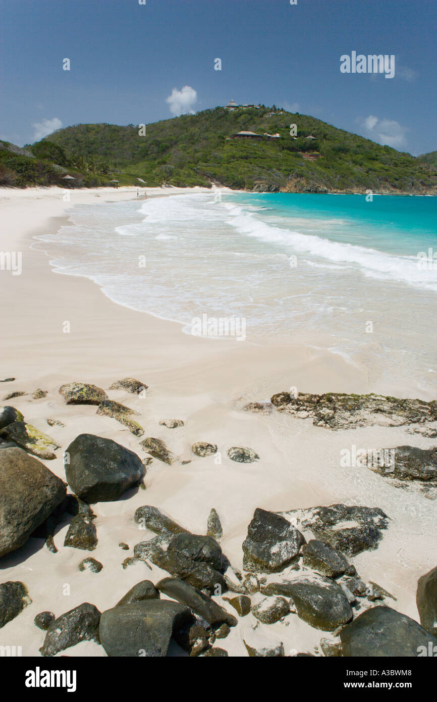 Beach Bag On Sandy Beach, Mustique, Grenadine Islands by