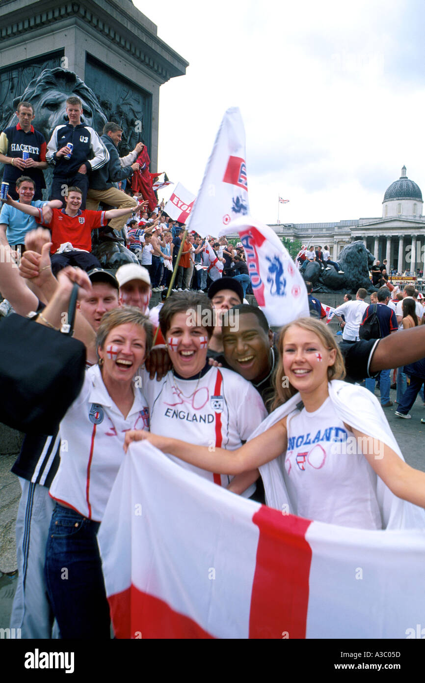 Celebration of World Cup Soccer London England Stock Photo Alamy