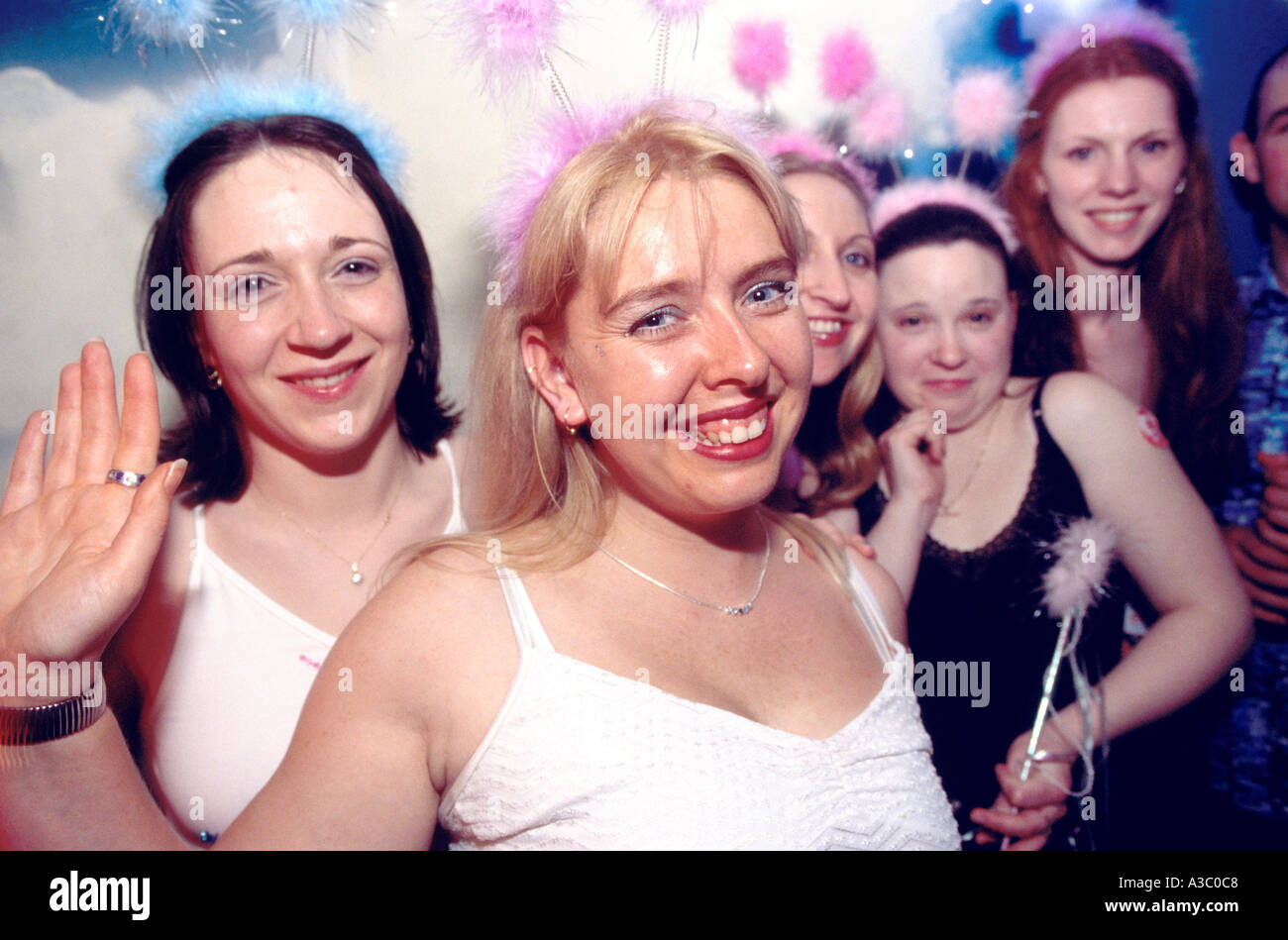 Women out on hen night in a Blackpool nightclub England UK Stock Photo