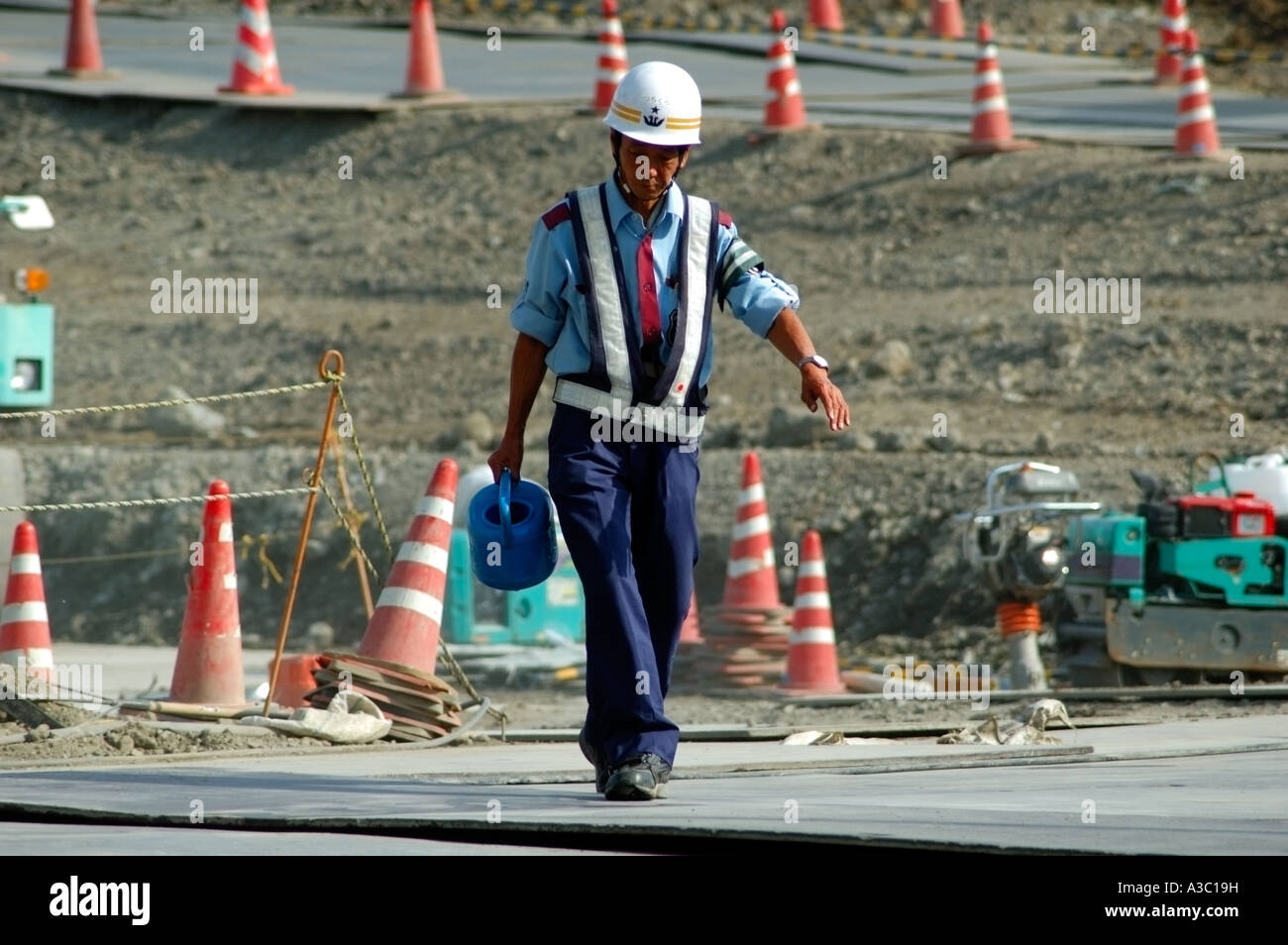 Construction worker in Kawaguchi Japan Stock Photo Alamy