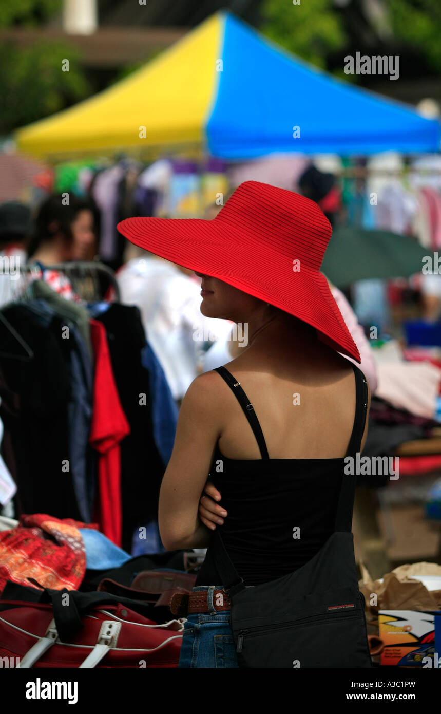 Shopping at outdoor market in Sydney Australia Stock Photo Alamy