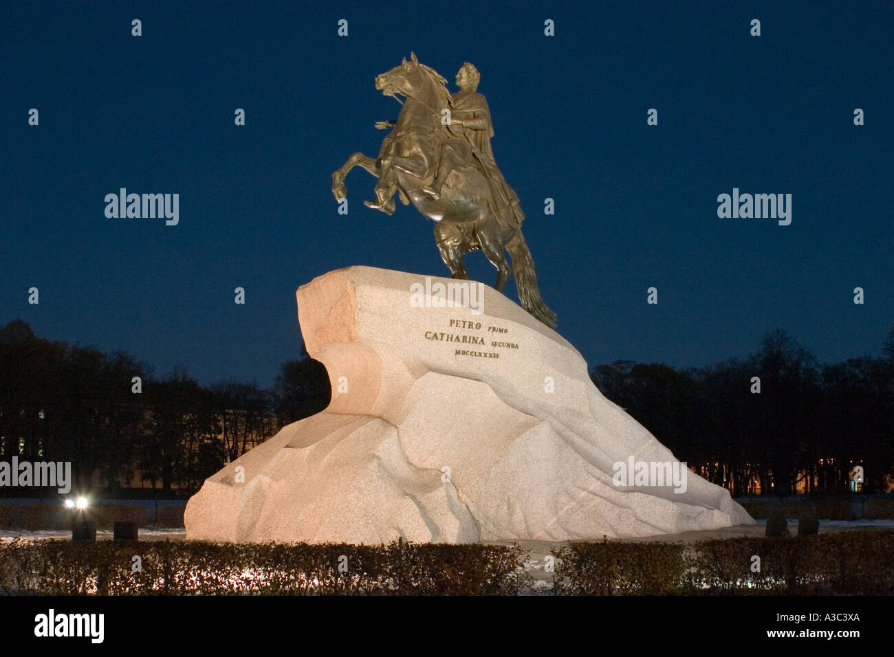 SANKTPETERSBURG. The Bronze Horseman. Copper rider is cast on models