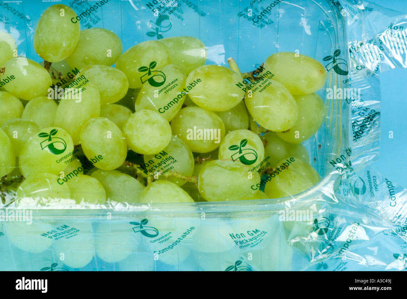 Compostable grape packaging from a non GM source Stock Photo Alamy