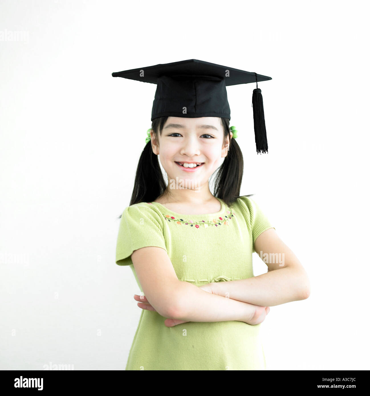 A girl wearing graduation cap Stock Photo Alamy