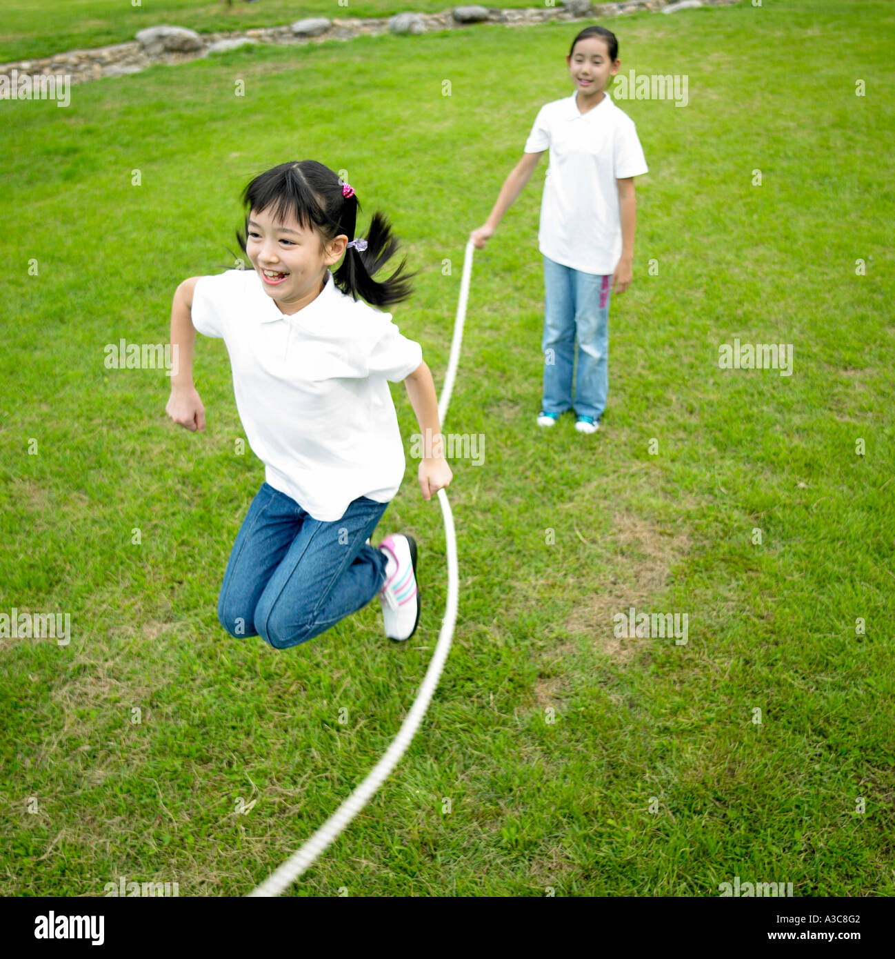 Girl student jump outdoor hi-res stock photography and images - Alamy