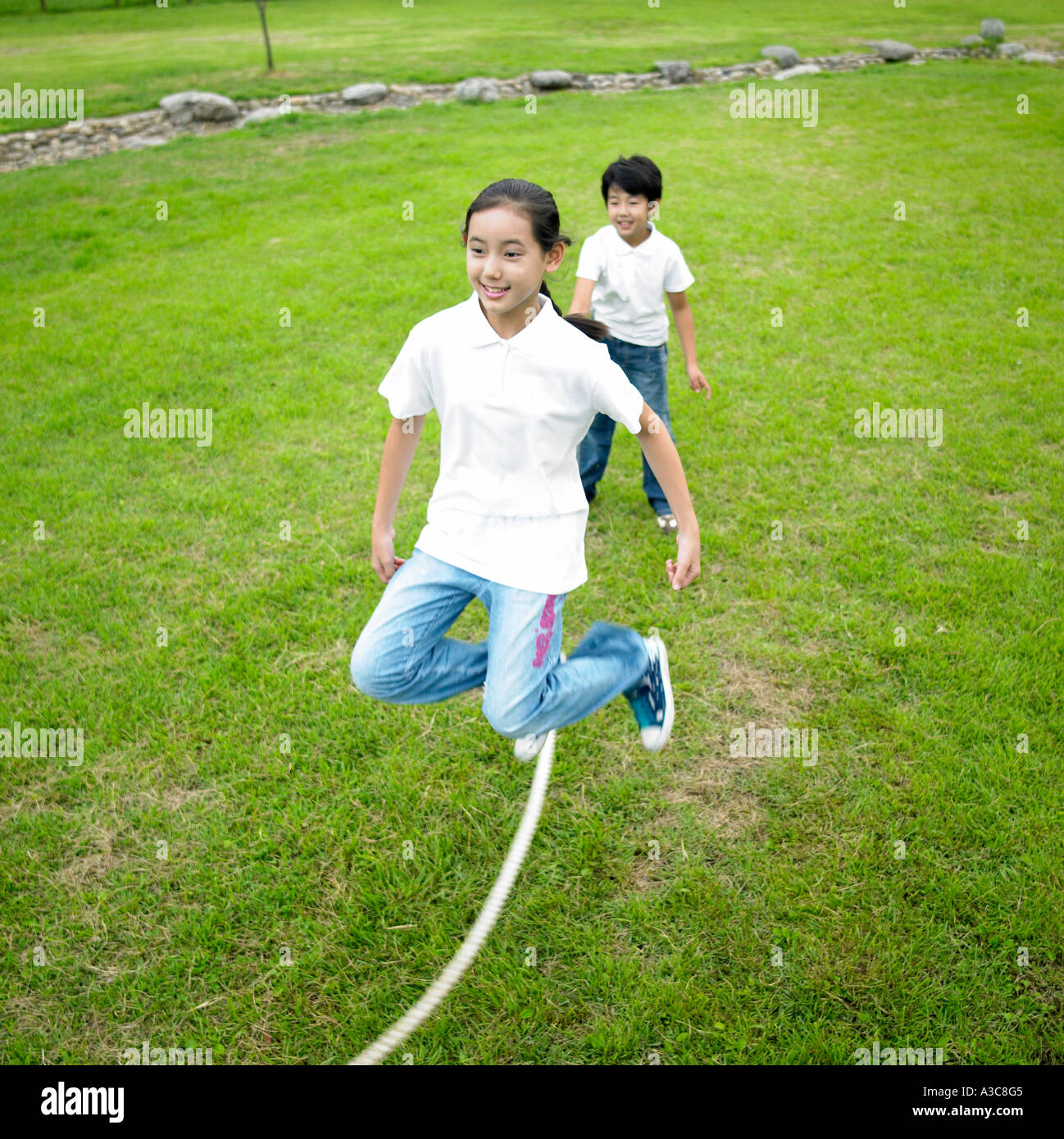 Girl student jump outdoor hi-res stock photography and images - Alamy