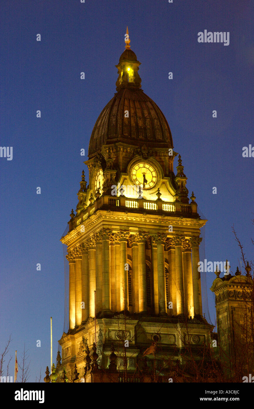 Leeds Town Hall clock tower Stock Photo Alamy