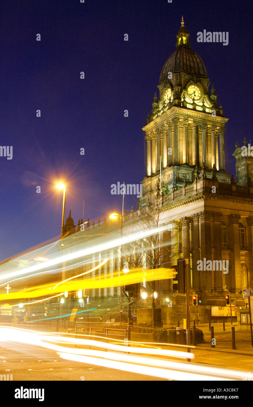 Leeds civic hall at night hires stock photography and images Alamy