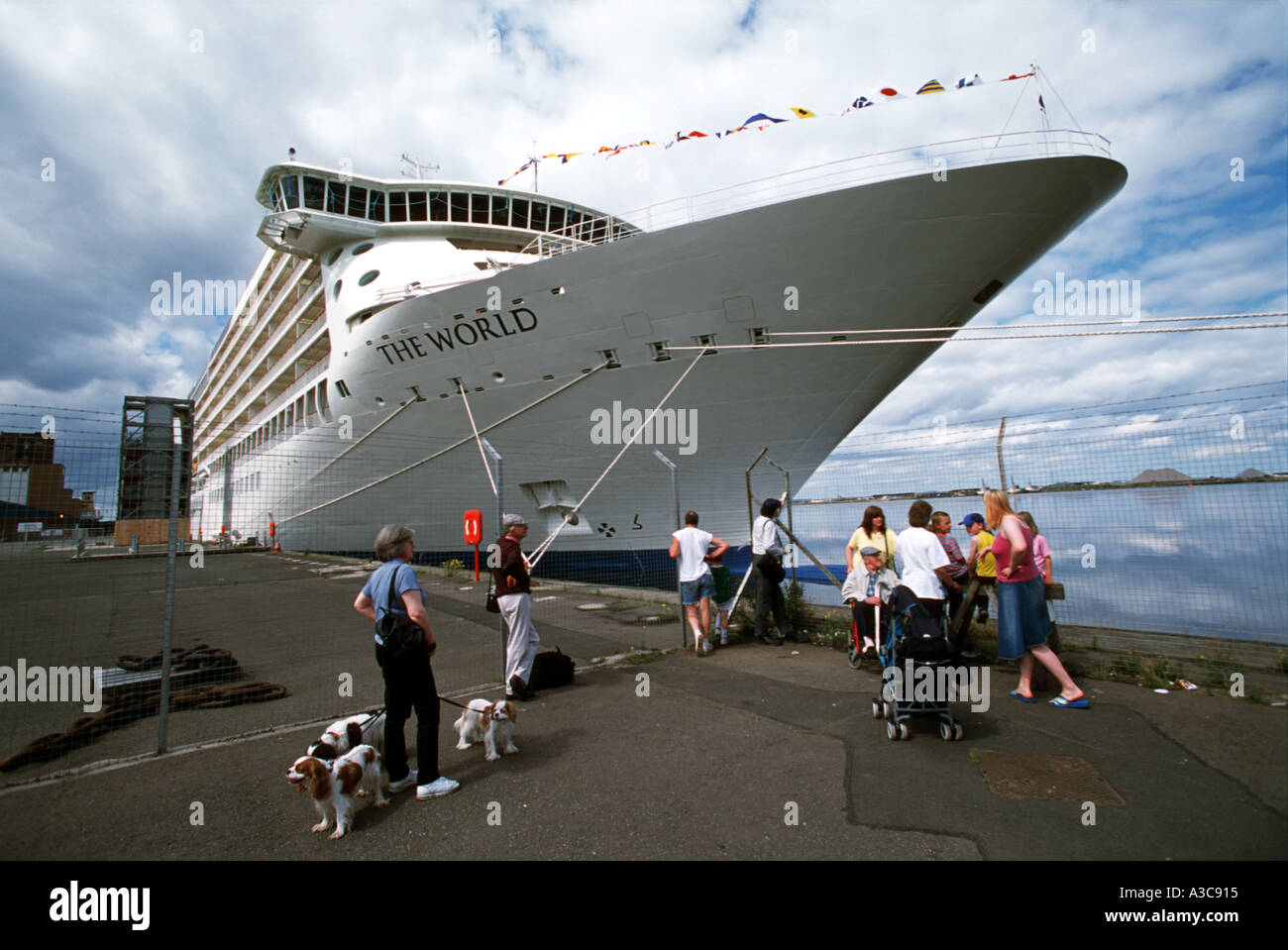 Ms The World Cruise Ship Docked In Leith Edinburgh Scotland Stock Photo Alamy