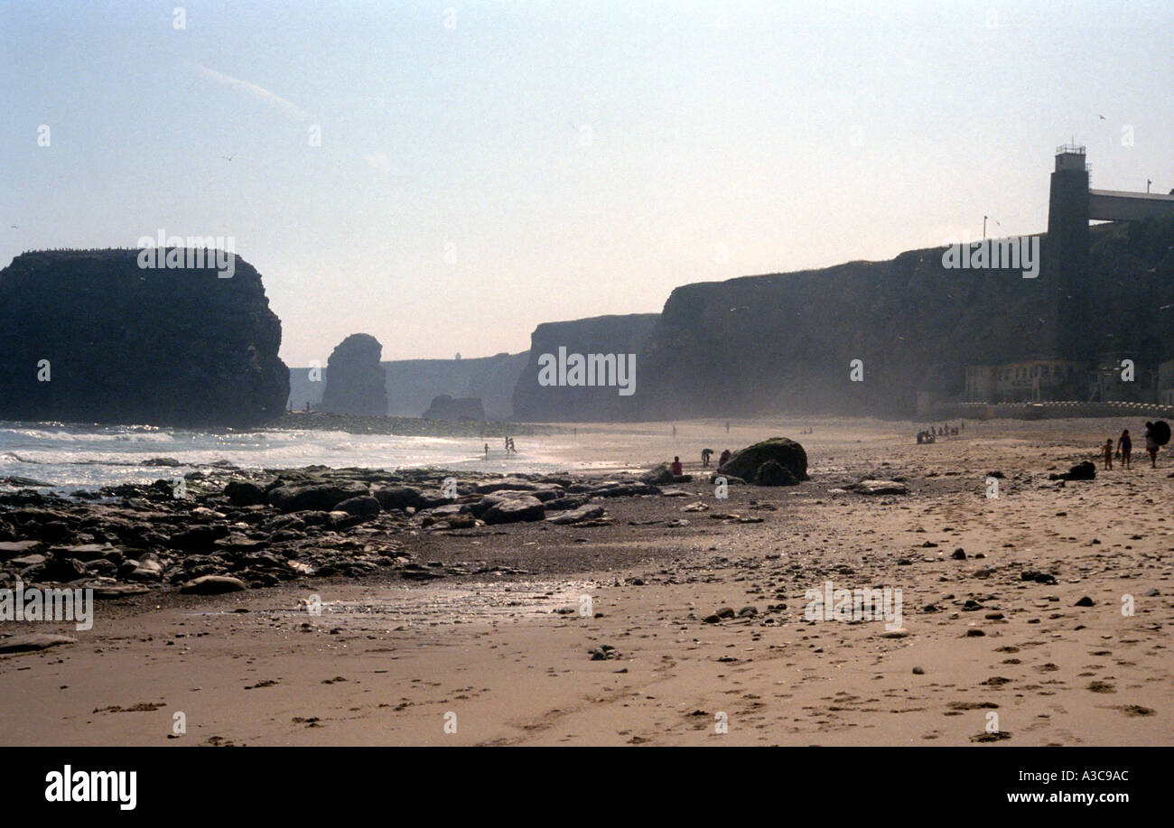 Marsden Bay in mist Stock Photo Alamy