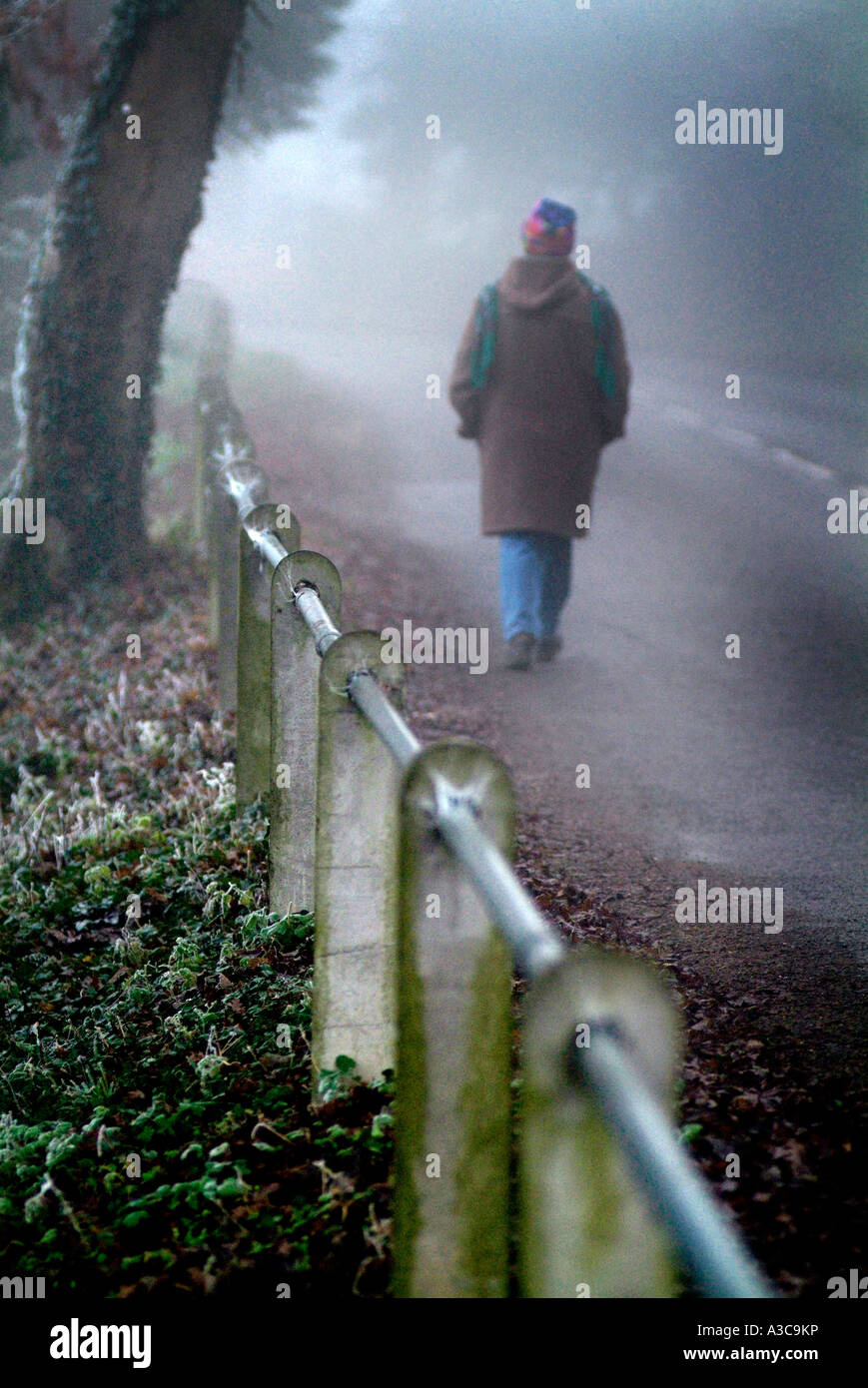 Sad lonely aged man walking hi-res stock photography and images - Alamy